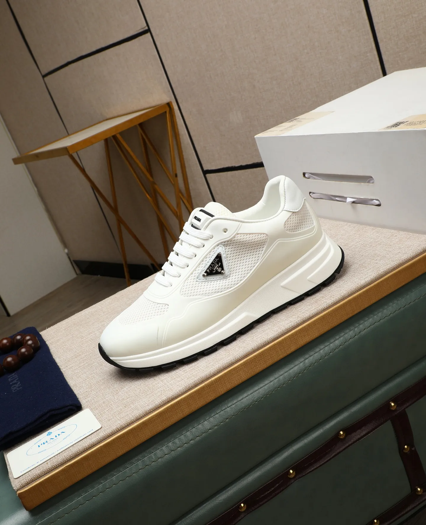 Men's shoes 💰580 [PRADA] Prada - High-end quality original order - Upper: 🔝 silk calfskin, brand canvas cloth, brand metal fasteners - Lining: mesh, foot pads; top-grade cowhide - Outsole: ultra-light TPU foam; molded outsole - Ultra-high quality control·Fine workmanship: highlighted (high-end·luxury·grade) -Size: 38-44 (45 can be customized) Wang
